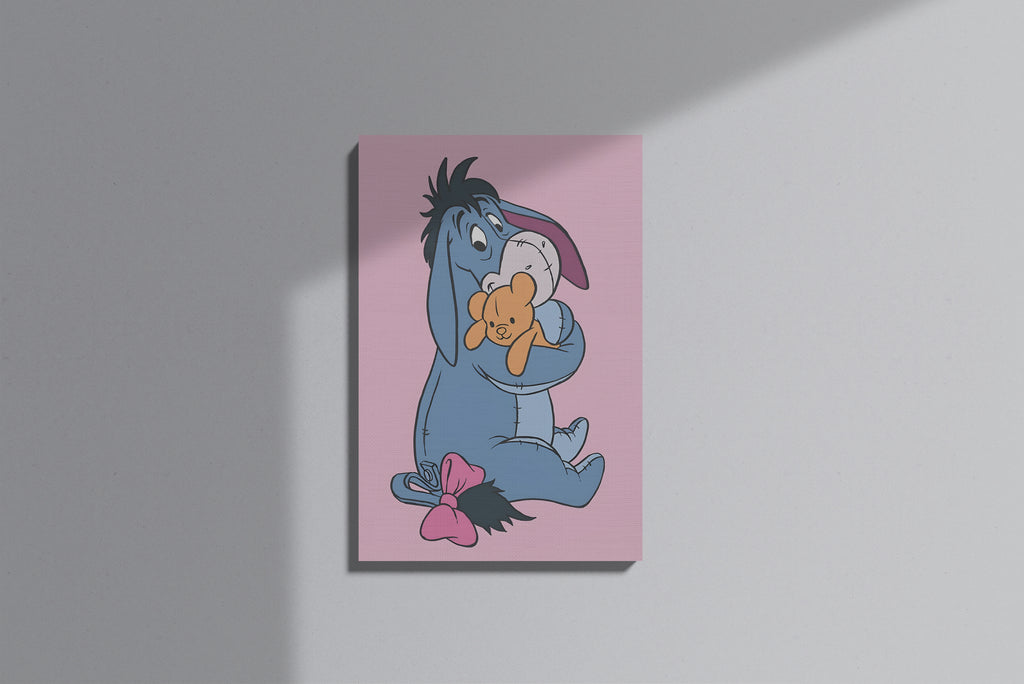 GeekCultcha Disney Eeyore Plush Bear Premium Canvas Painting