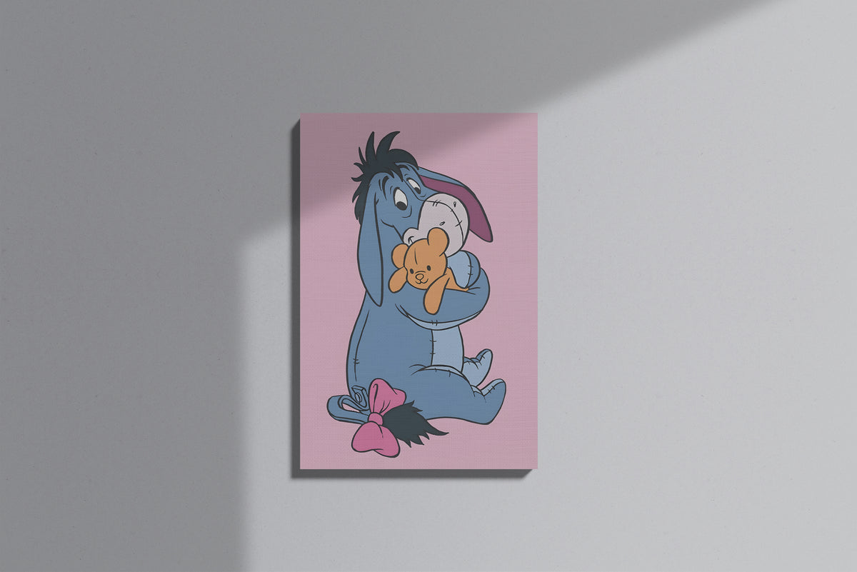GeekCultcha Disney Eeyore Plush Bear Premium Canvas Painting