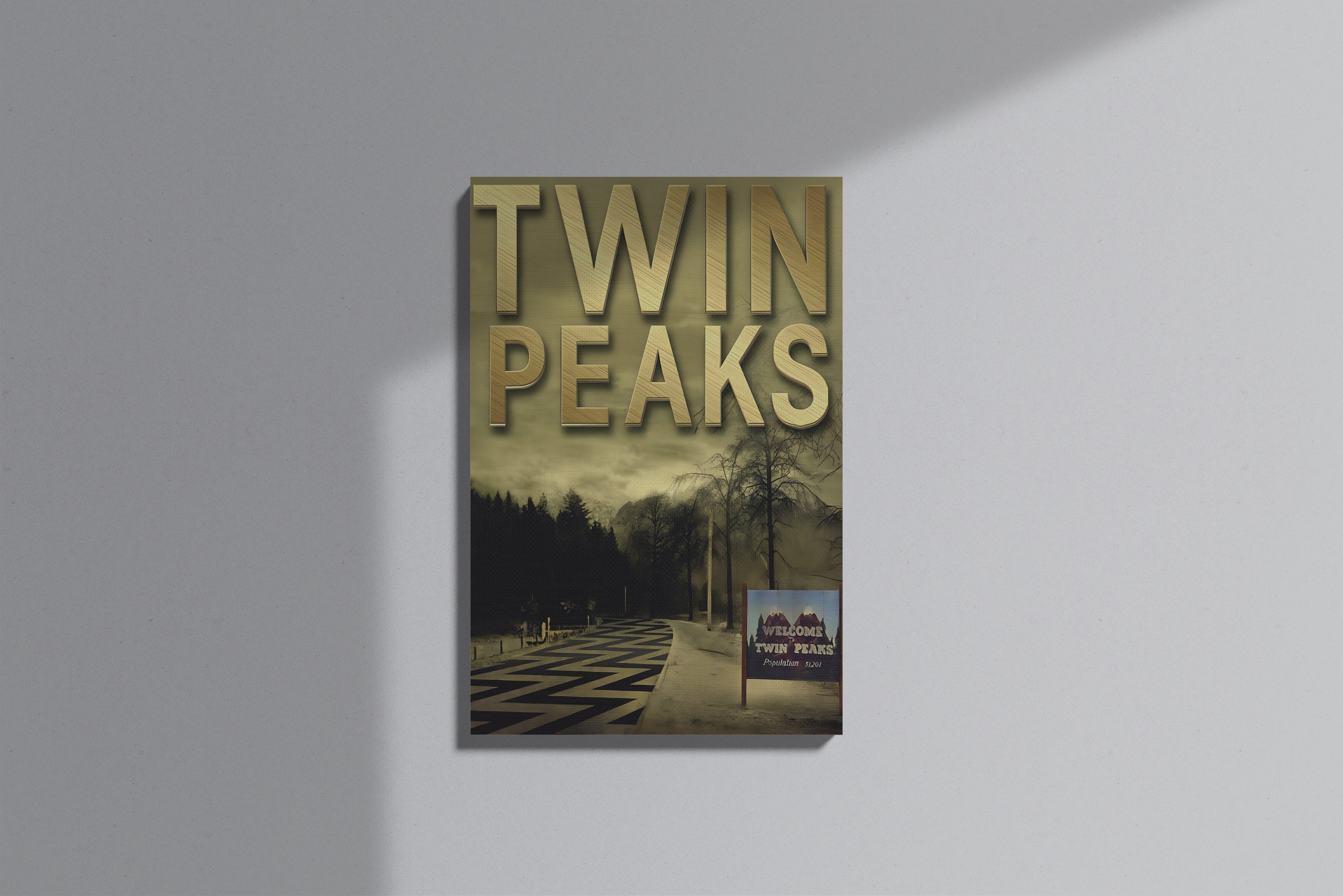 GeekCultcha Twin Peaks Theme Premium Canvas Print