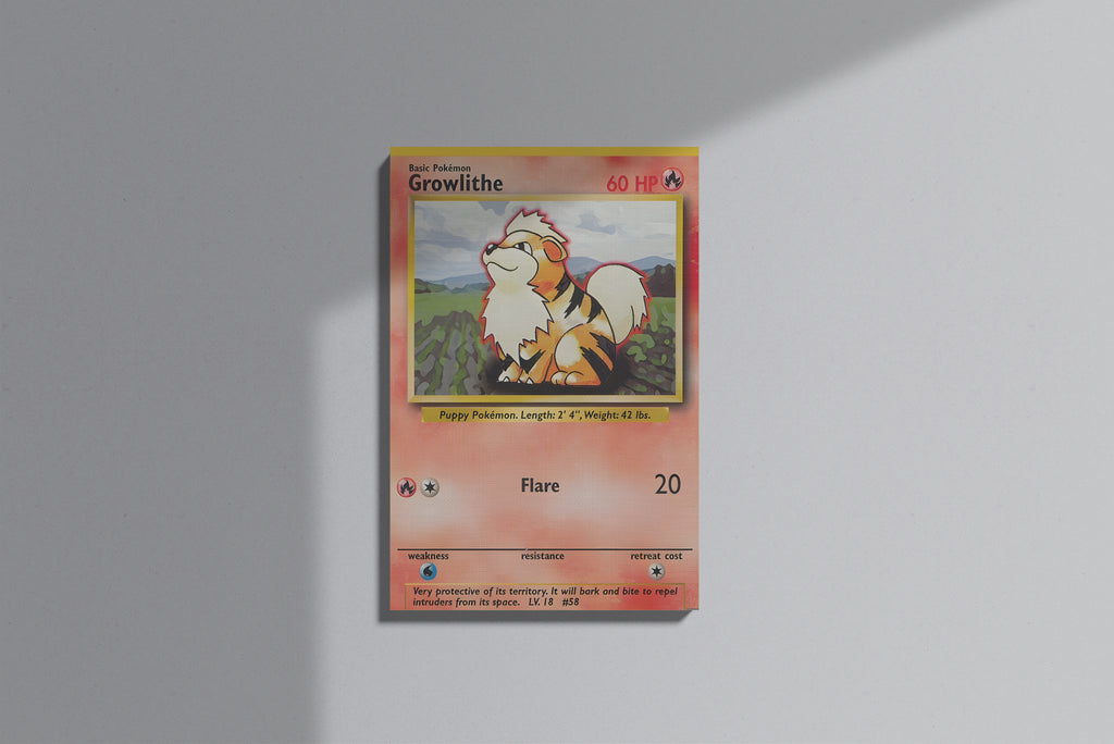 GeekCultcha Pokémon Growlithe Premium Canvas Print