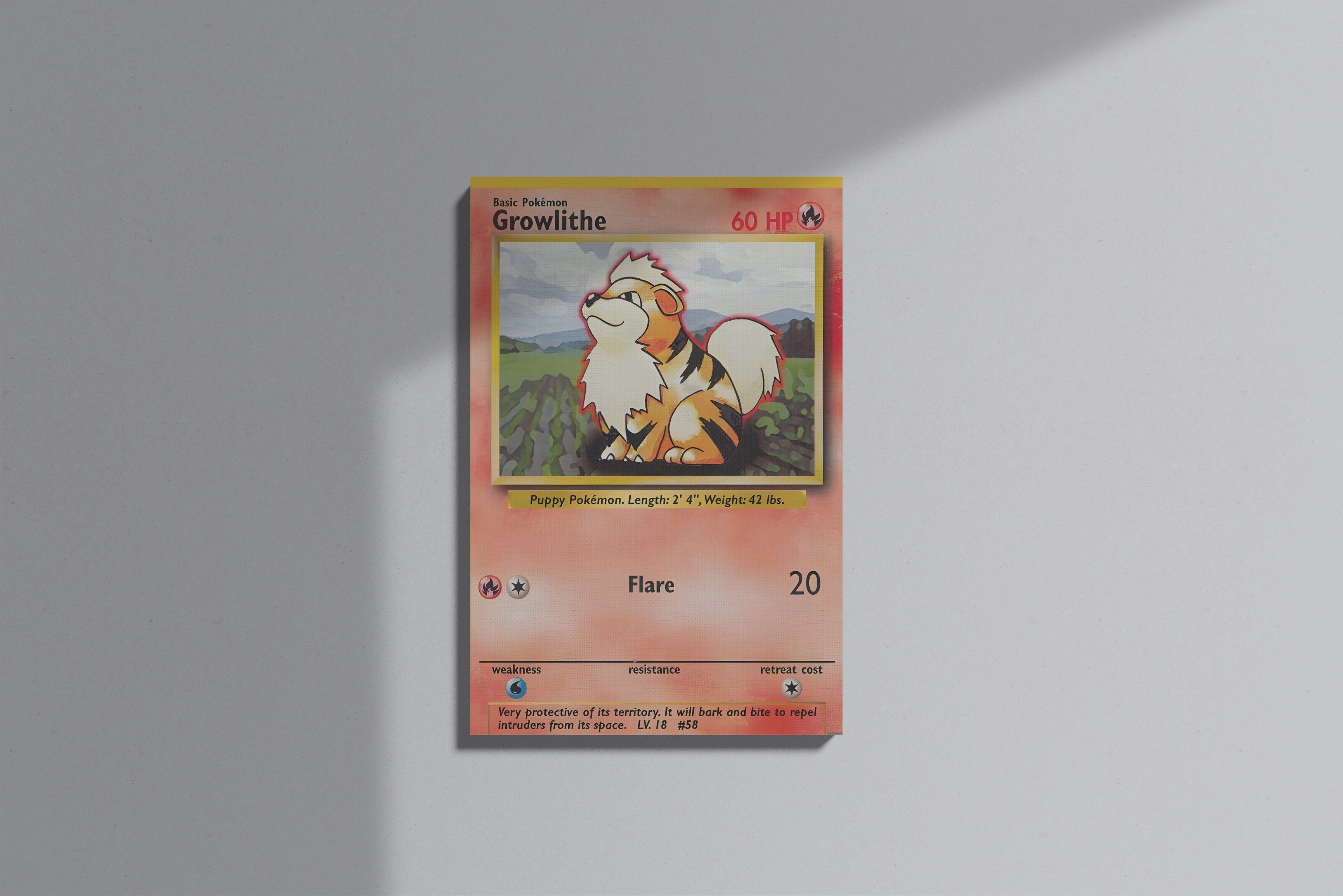 GeekCultcha Pokémon Growlithe Premium Canvas Print