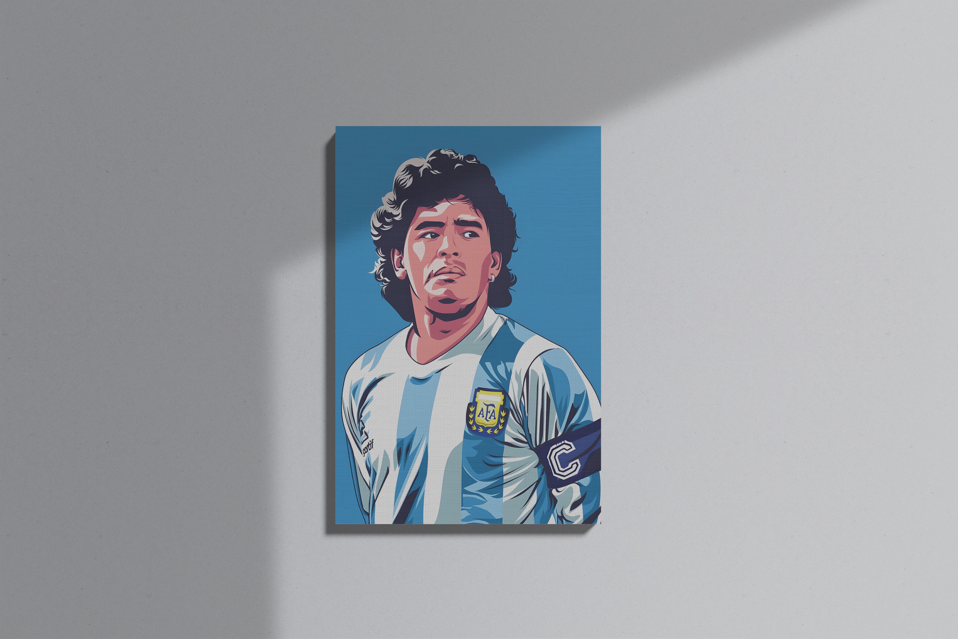 GeekCultcha Football Legend Maradona Premium Canvas Painting