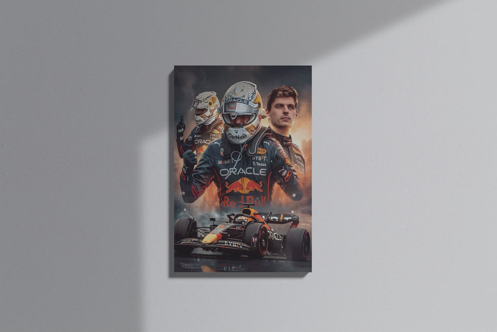 GeekCultcha Red Bull Racing Max Verstappen Premium Canvas Print