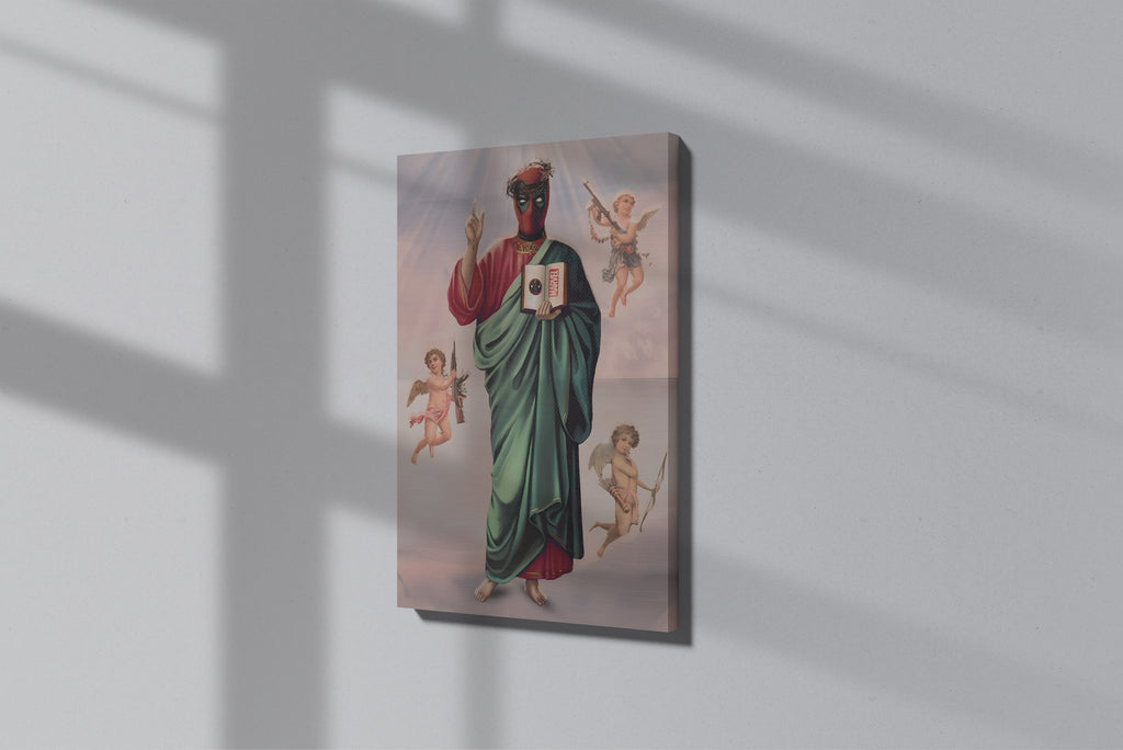 GeekCultcha Marvel Deadpool Premium Canvas Painting Vintage Style