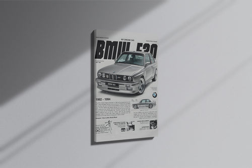 GeekCultcha BMW E30 Premium Canvas Print