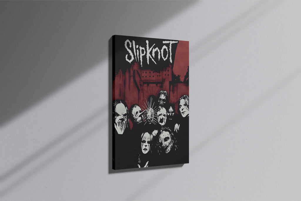 GeekCultcha Slipknot Group Design Premium Canvas Painting