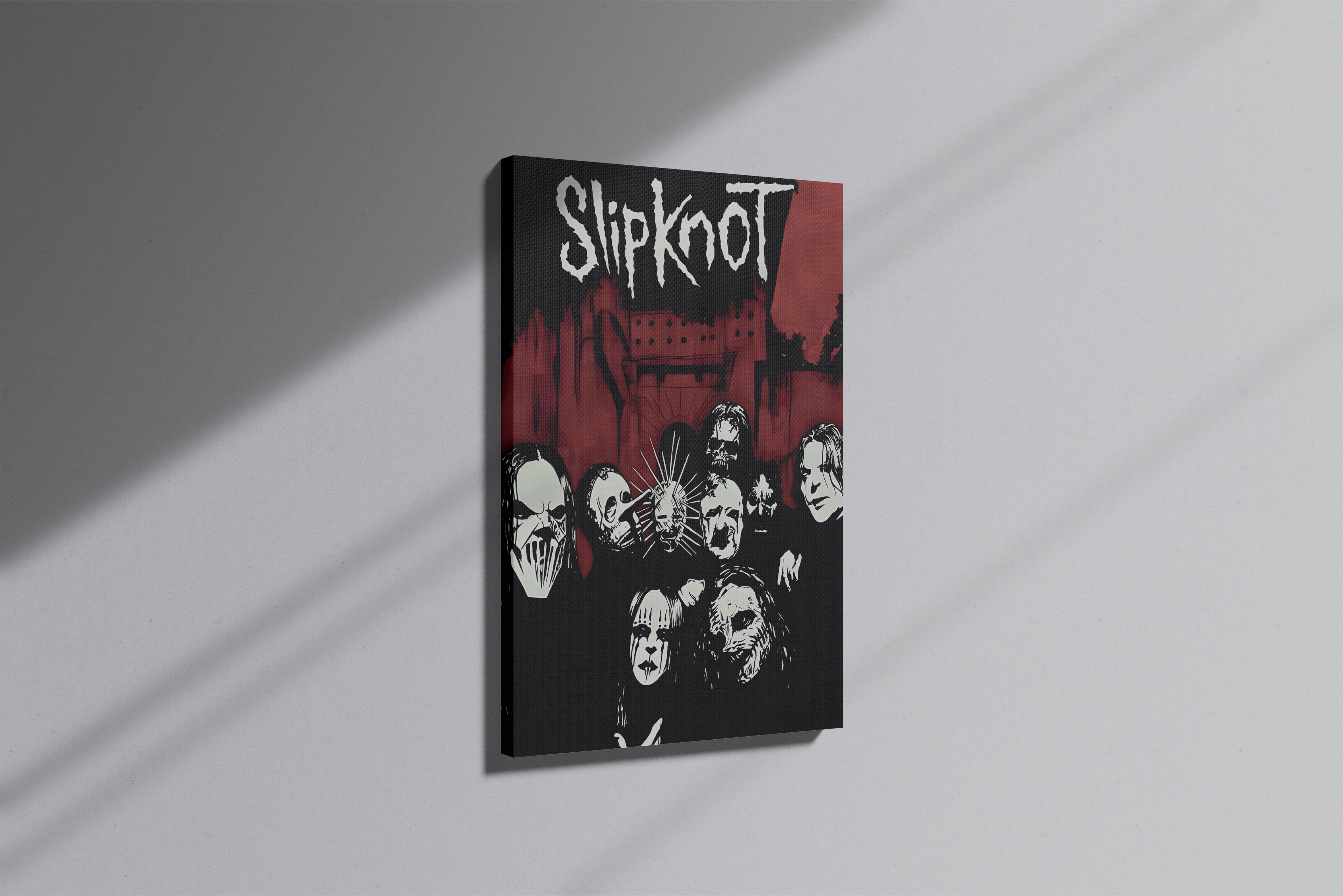 GeekCultcha Slipknot Group Design Premium Canvas Painting