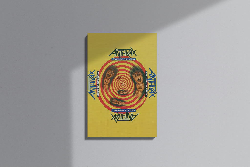 GeekCultcha Anthrax State of Euphoria Premium Canvas Painting Spiral Design