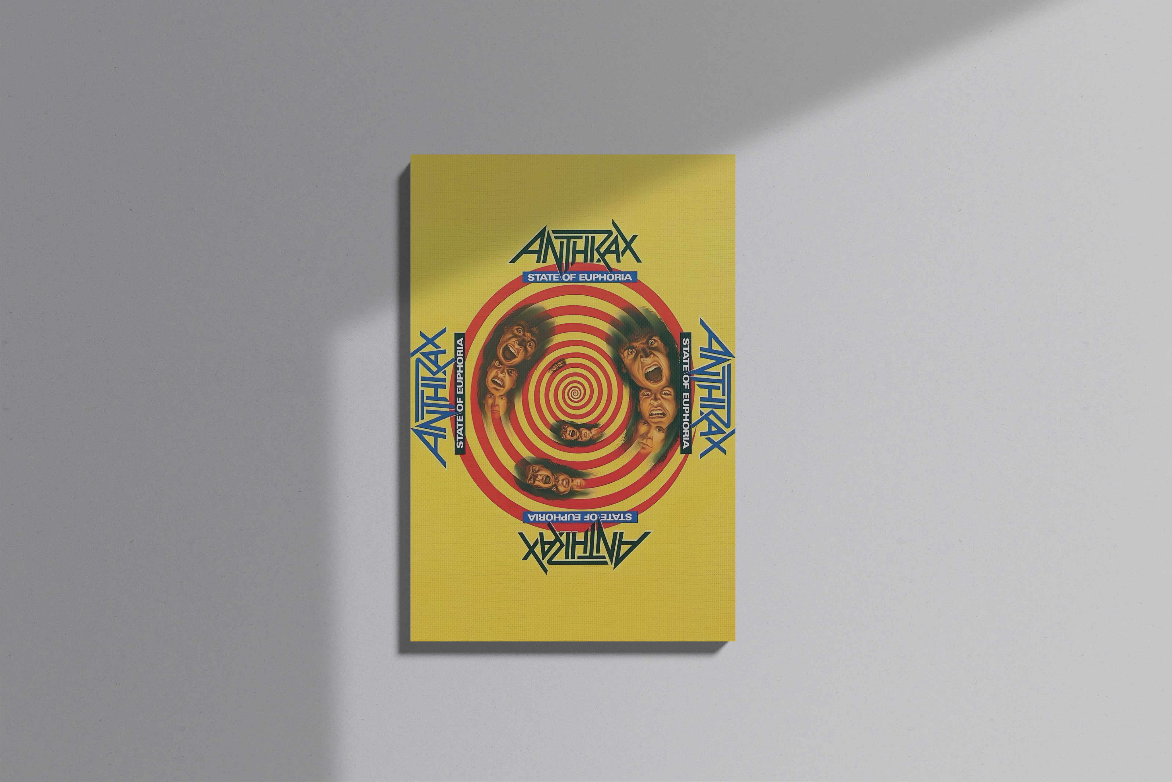 GeekCultcha Anthrax State of Euphoria Premium Canvas Painting Spiral Design