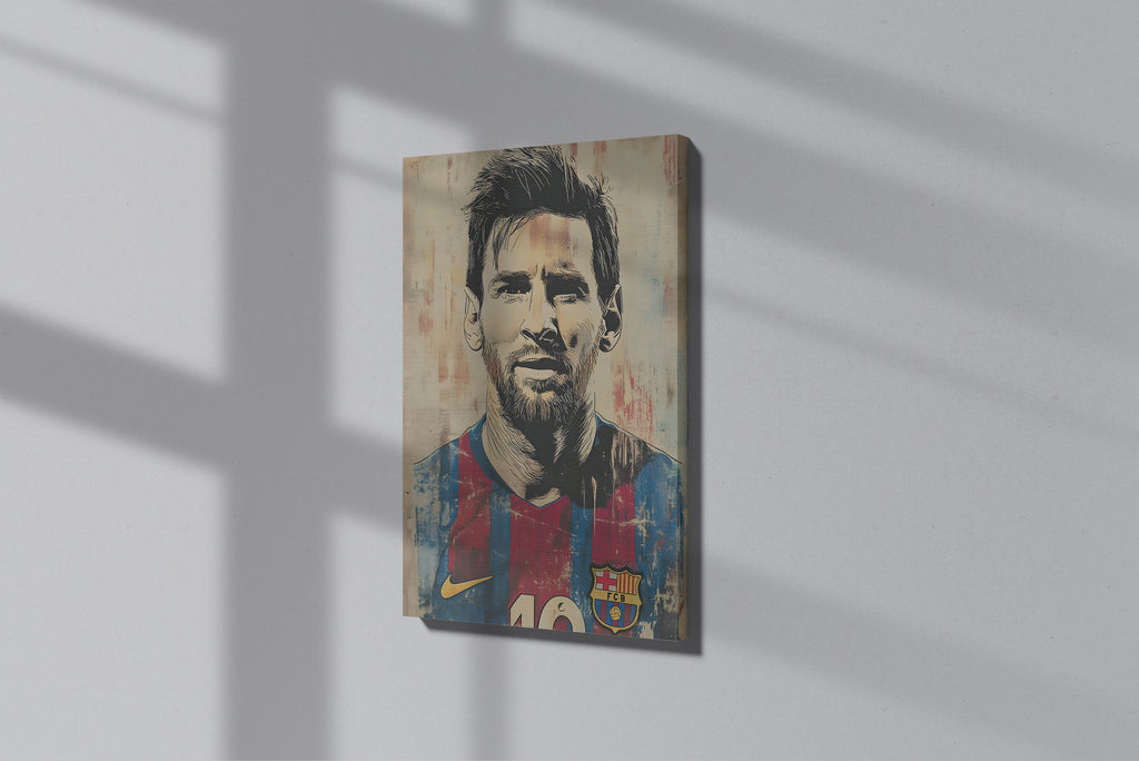 GeekCultcha FC Barcelona Lionel Messi Premium Canvas Print