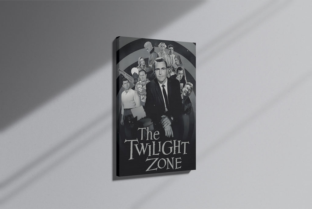 GeekCultcha Premium Canvas Painting with Classic Twilight Zone Poster Design