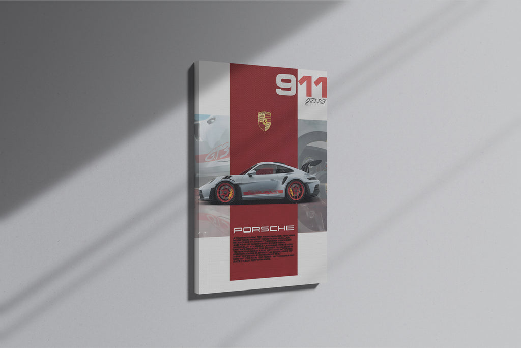 GeekCultcha Porsche 911 GT3 RS Premium Canvas Print