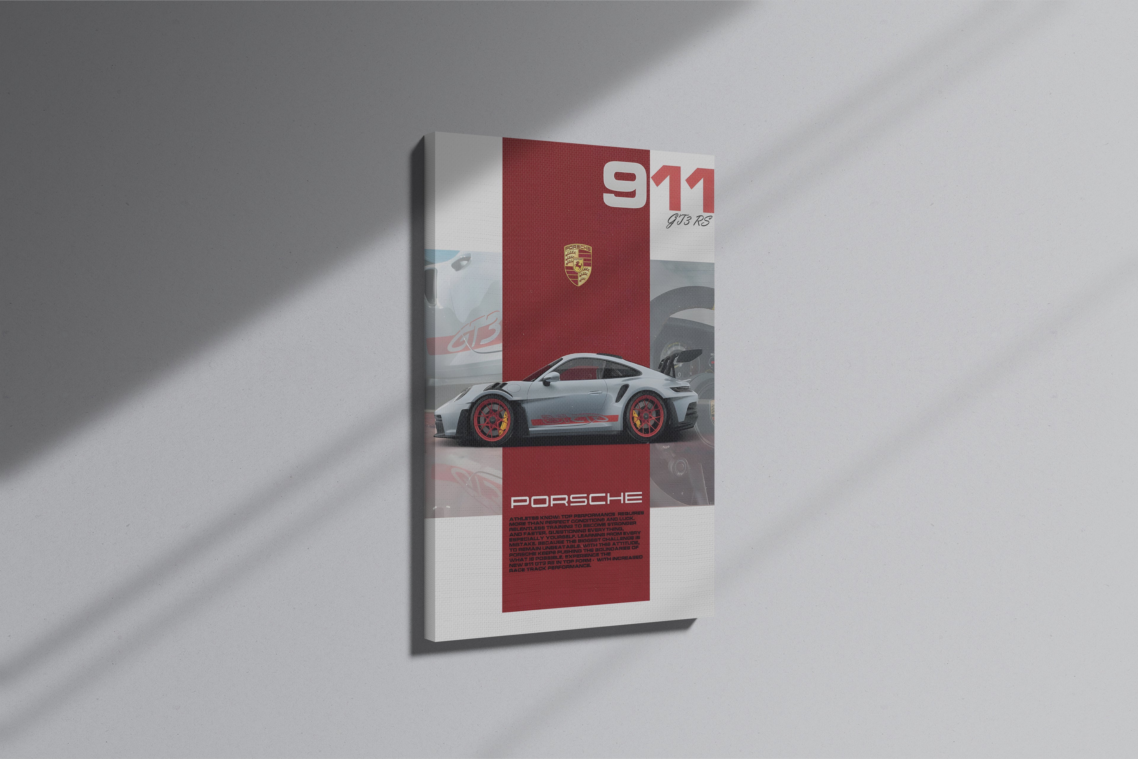 GeekCultcha Porsche 911 GT3 RS Premium Canvas Print