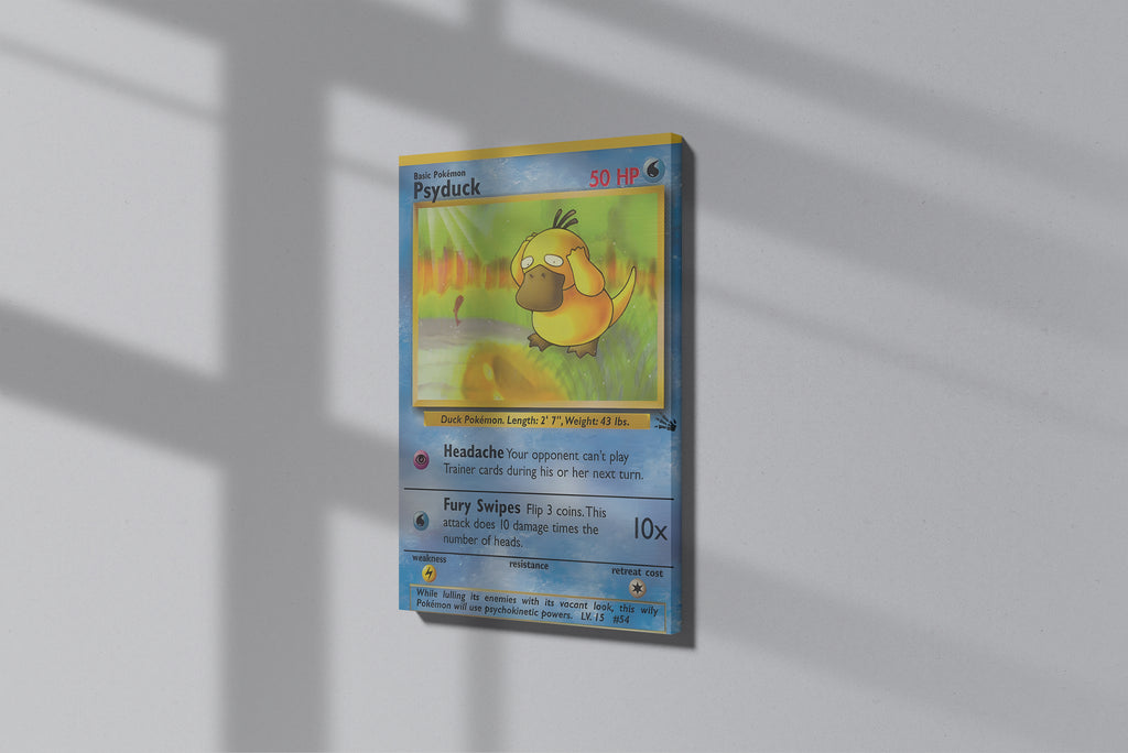 GeekCultcha Pokemon Psyduck Premium Canvas Print