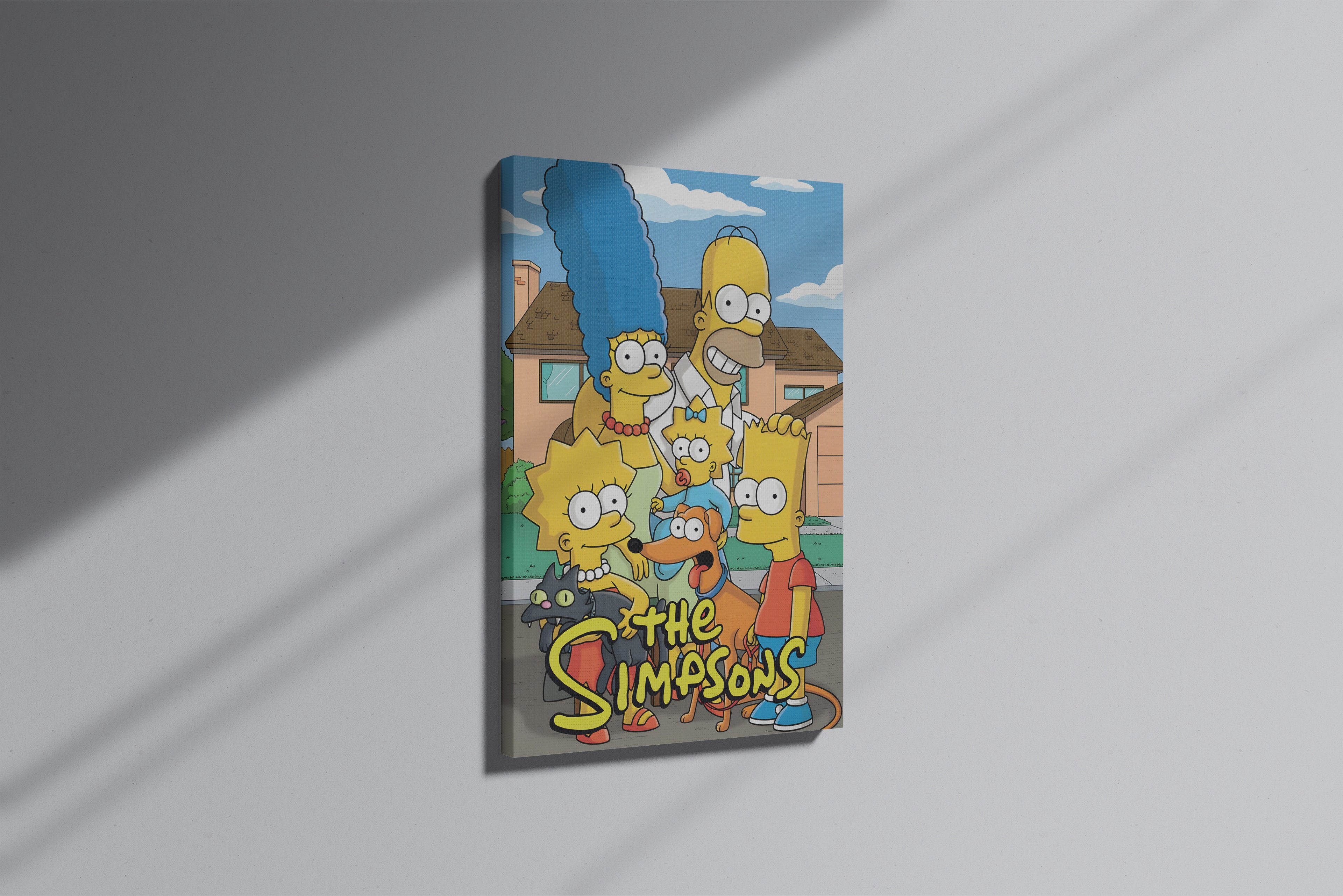 GeekCultcha The Simpsons Family Portrait Premium Canvas Painting