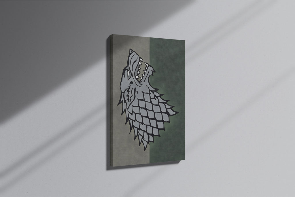 GeekCultcha Game of Thrones House Stark Premium Canvas Print