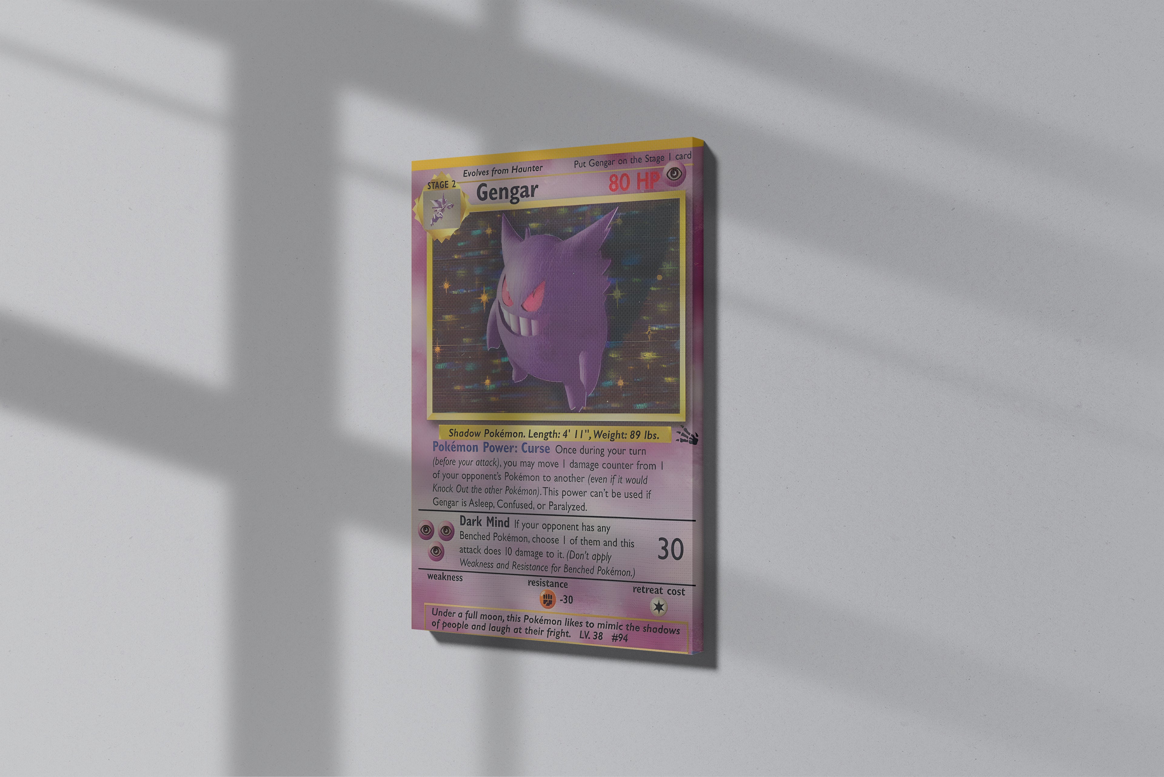 GeekCultcha Pokémon Gengar Premium Canvas Print
