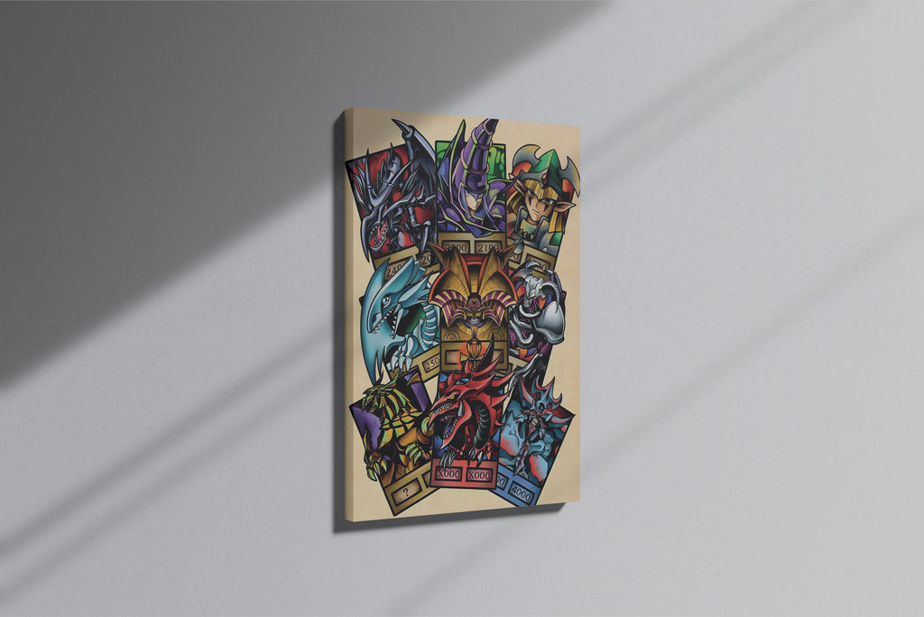 GeekCultcha Yu-Gi-Oh! Dragon and Wizard Characters Premium Canvas Painting