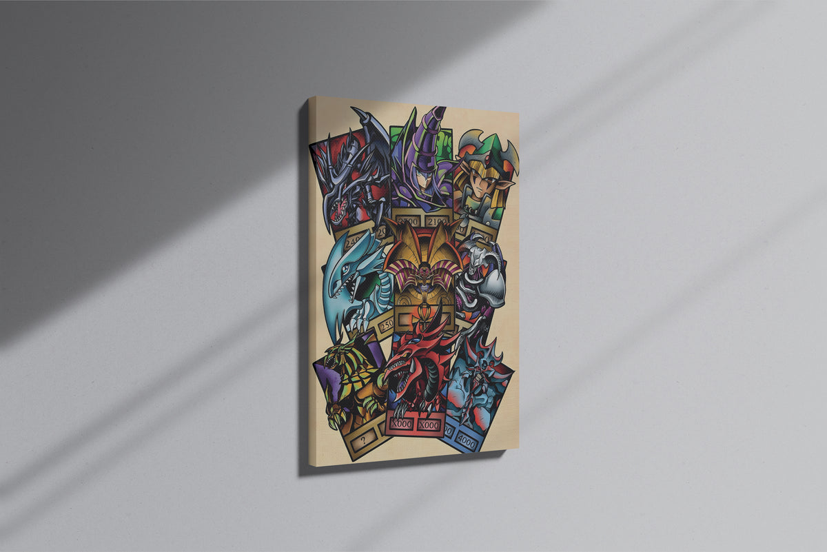 GeekCultcha Yu-Gi-Oh! Dragon and Wizard Characters Premium Canvas Painting