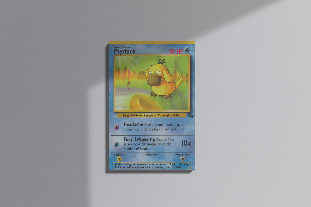 GeekCultcha Pokemon Psyduck Premium Canvas Print