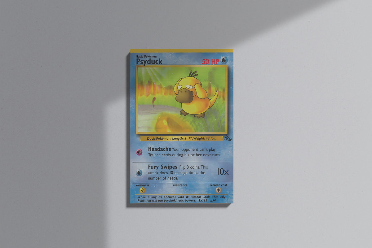 GeekCultcha Pokemon Psyduck Premium Canvas Print