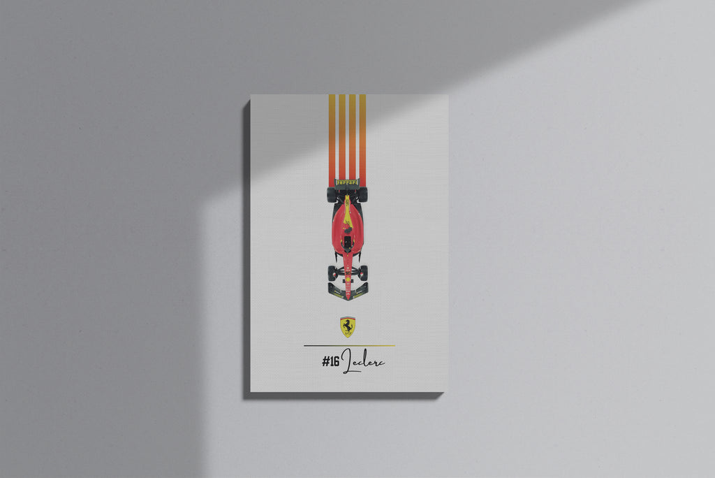 GeekCultcha Ferrari Leclerc Premium Canvas Print