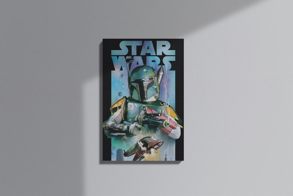 GeekCultcha Star Wars Boba Fett Premium Canvas Print