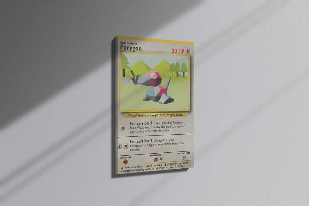GeekCultcha Pokémon Porygon Premium Canvas Print
