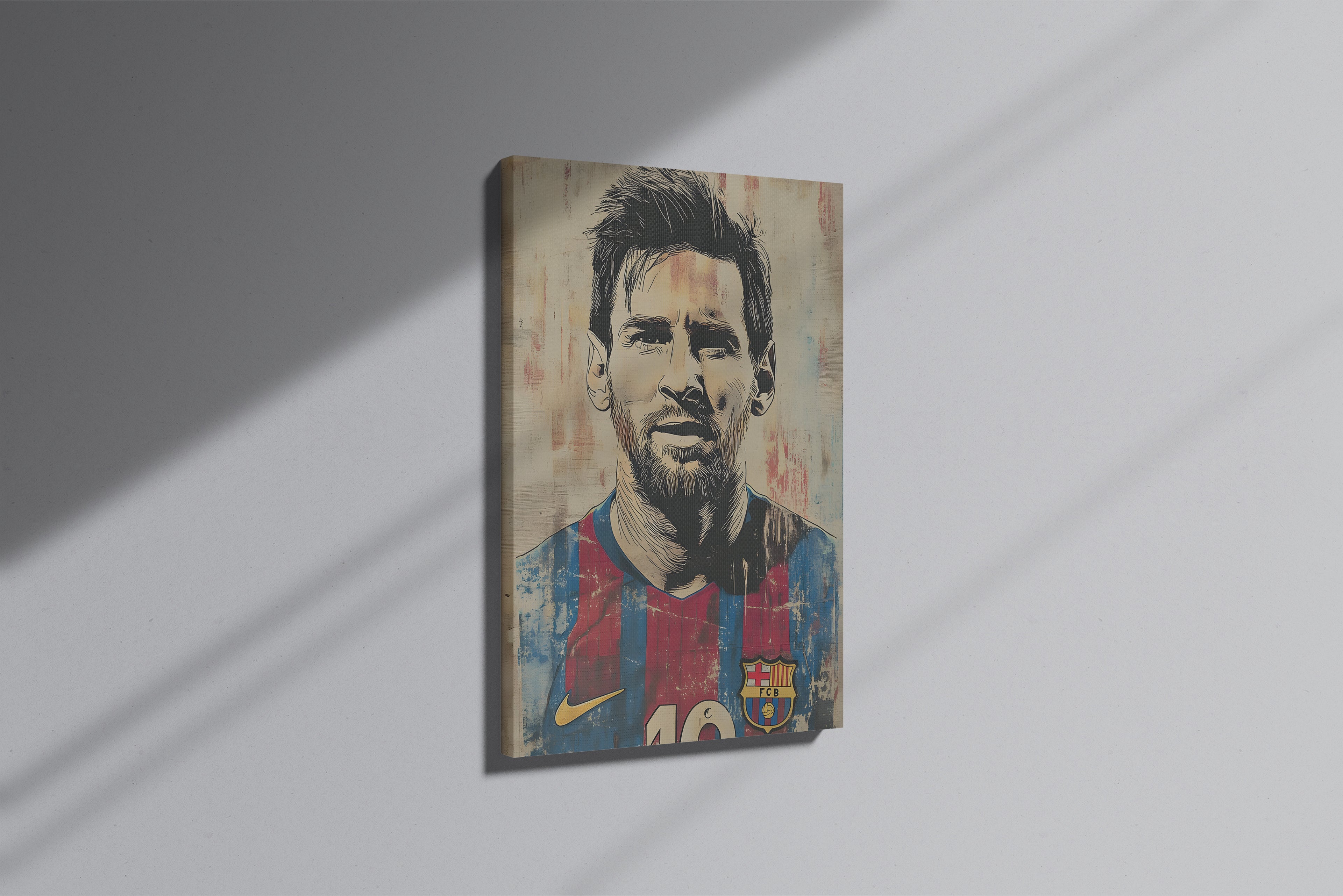 GeekCultcha FC Barcelona Lionel Messi Premium Canvas Print
