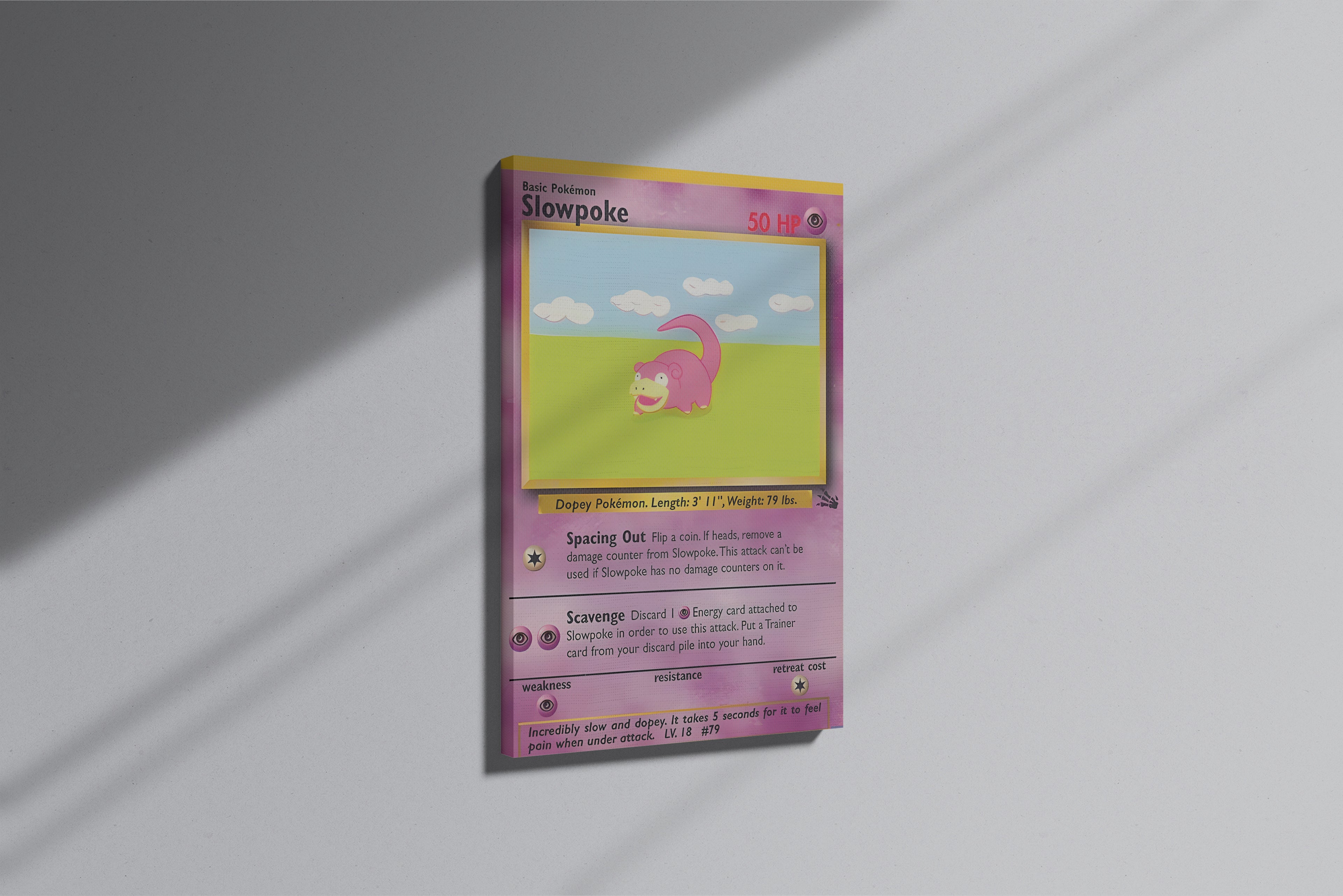 GeekCultcha Pokémon Slowpoke Premium Canvas Print