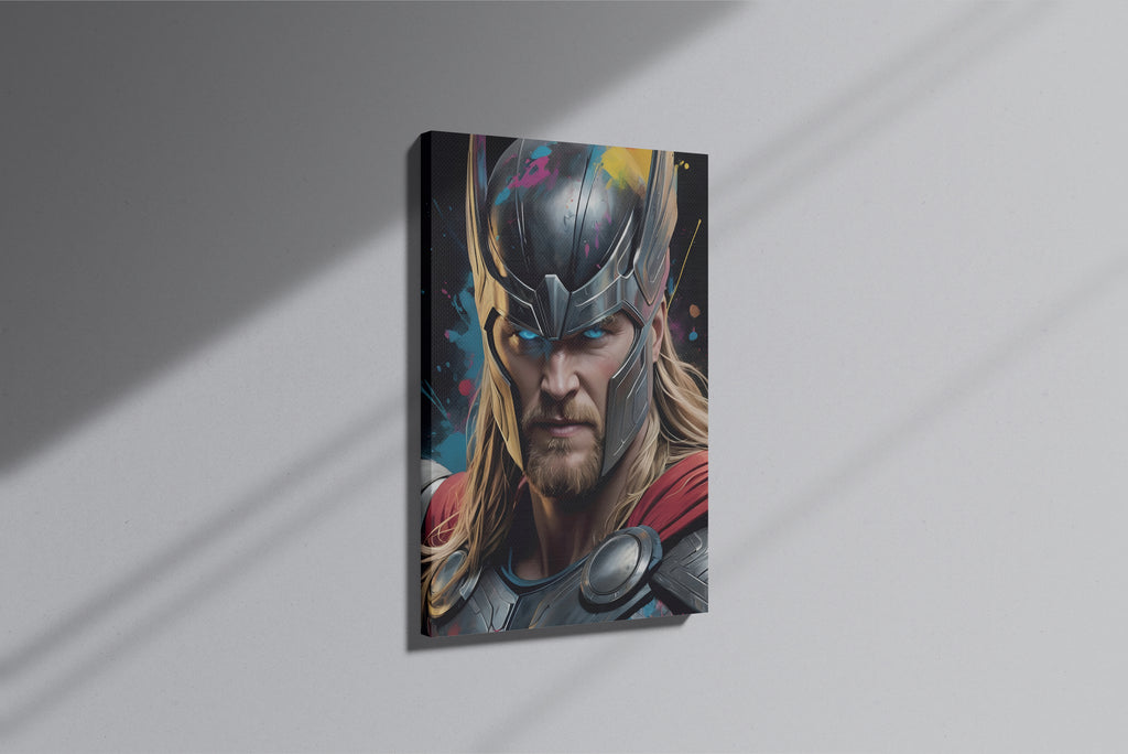 GeekCultcha Marvel Thor Premium Canvas Painting Colorful Design