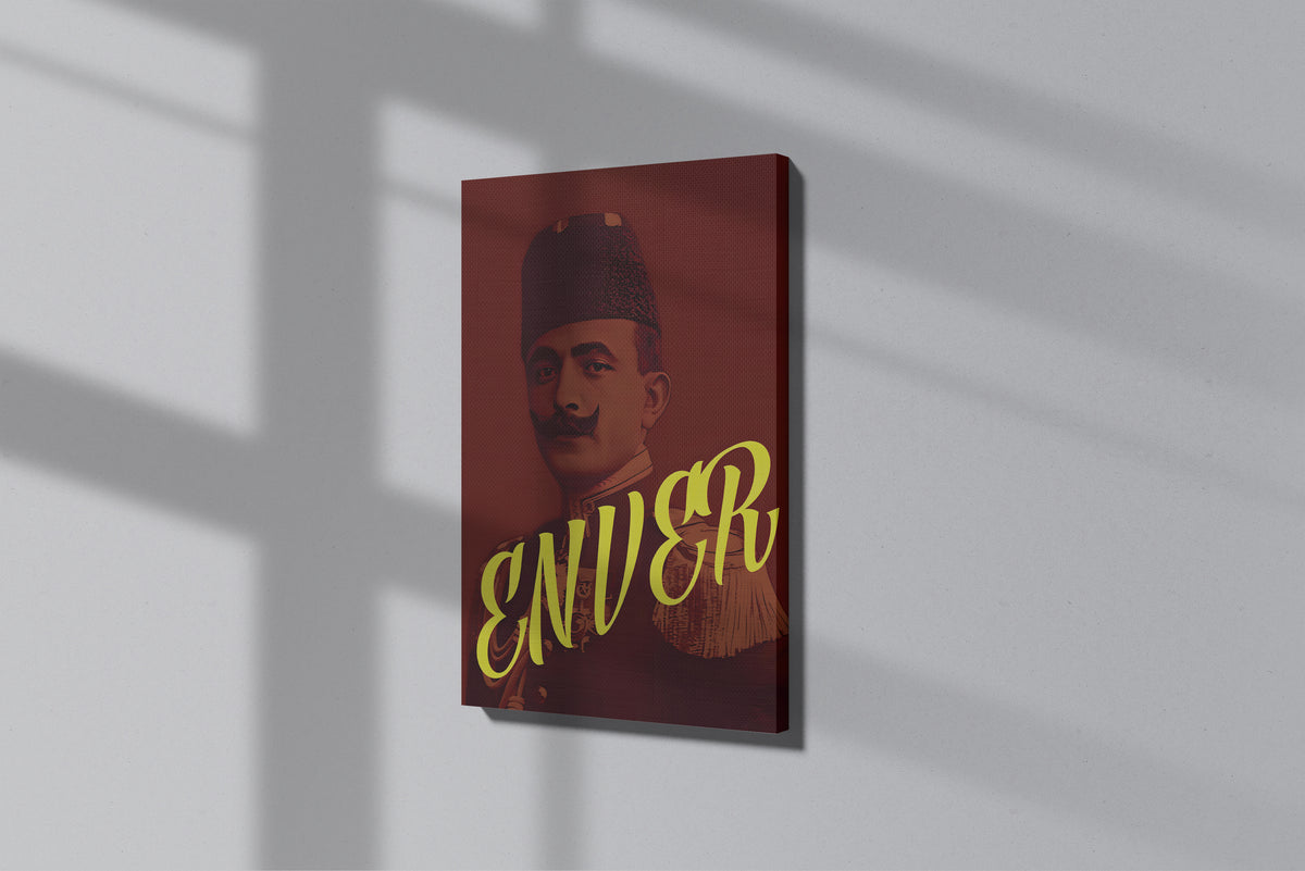 GeekCultcha Enver Pasha Historical Portrait Premium Canvas Painting