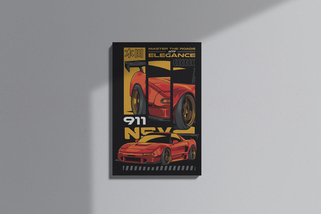 GeekCultcha Master the Roads 911 Elegance Premium Canvas Print