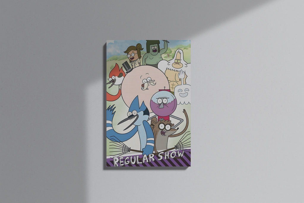 GeekCultcha Regular Show Character Themed Premium Canvas Painting