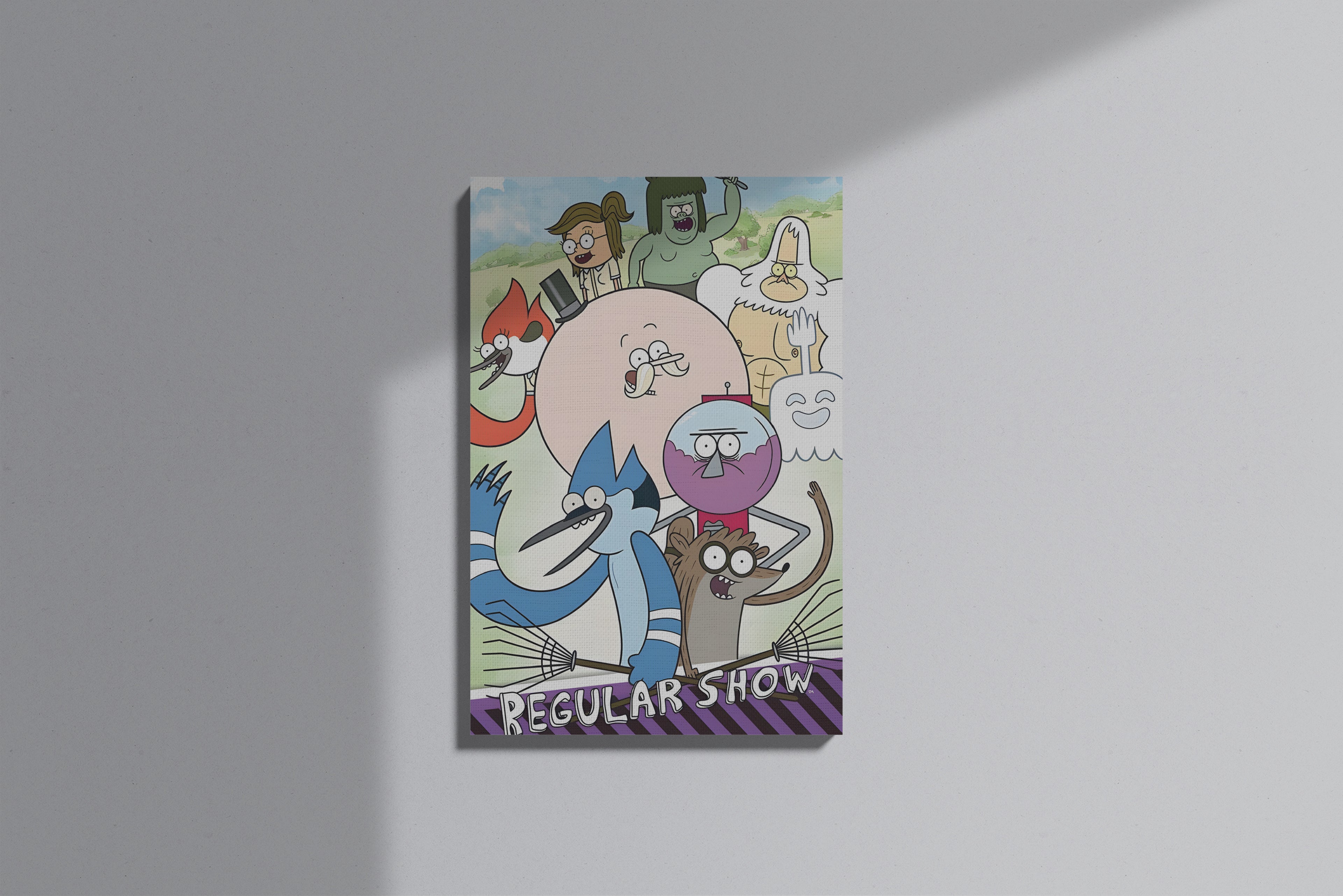GeekCultcha Regular Show Character Themed Premium Canvas Painting