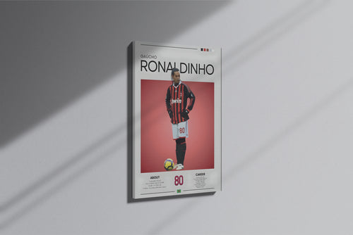 GeekCultcha AC Milan Ronaldinho Premium Canvas Print