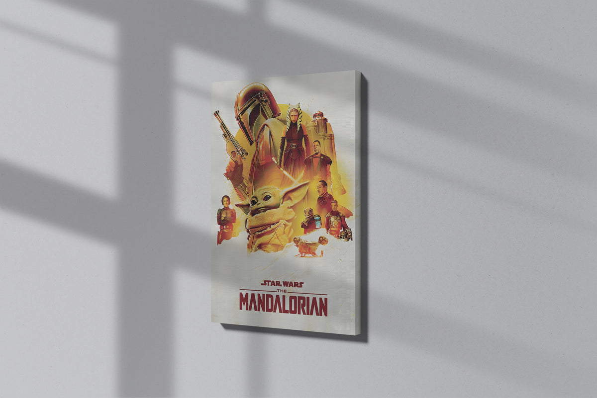 GeekCultcha Star Wars The Mandalorian Premium Canvas Print
