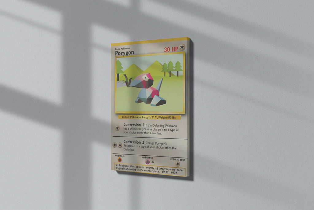 GeekCultcha Pokémon Porygon Premium Canvas Print