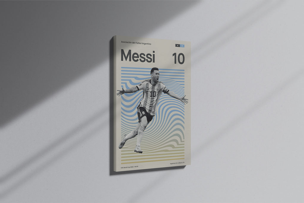 GeekCultcha Asociación del Fútbol Argentino Messi Premium Canvas Print
