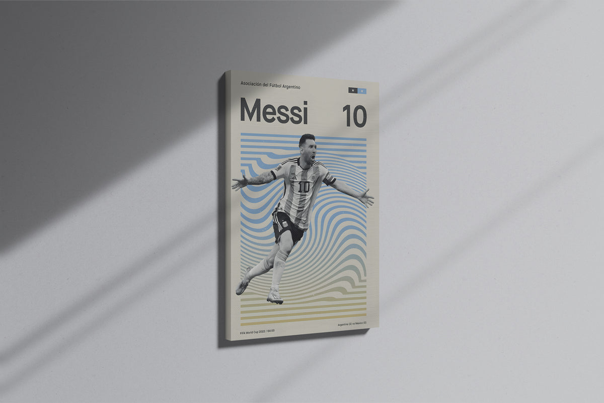 GeekCultcha Asociación del Fútbol Argentino Messi Premium Canvas Print