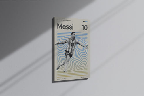 GeekCultcha Asociación del Fútbol Argentino Messi Premium Canvas Print
