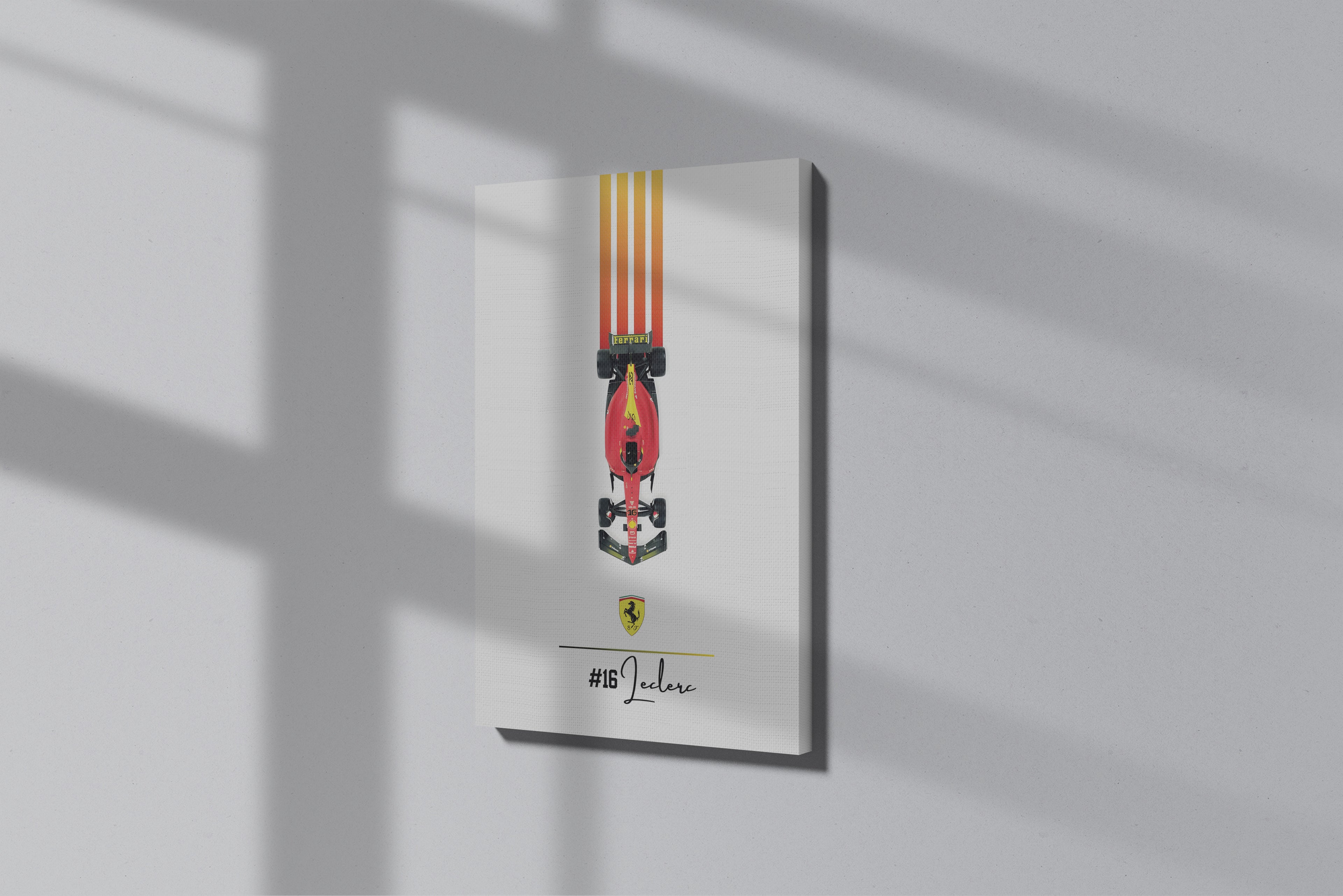 GeekCultcha Ferrari Leclerc Premium Canvas Print