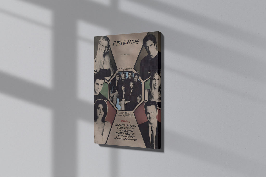GeekCultcha Friends Collection Canvas Painting Retro Style