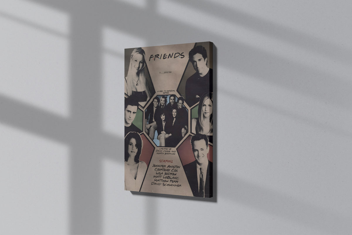 GeekCultcha Friends Collection Canvas Painting Retro Style