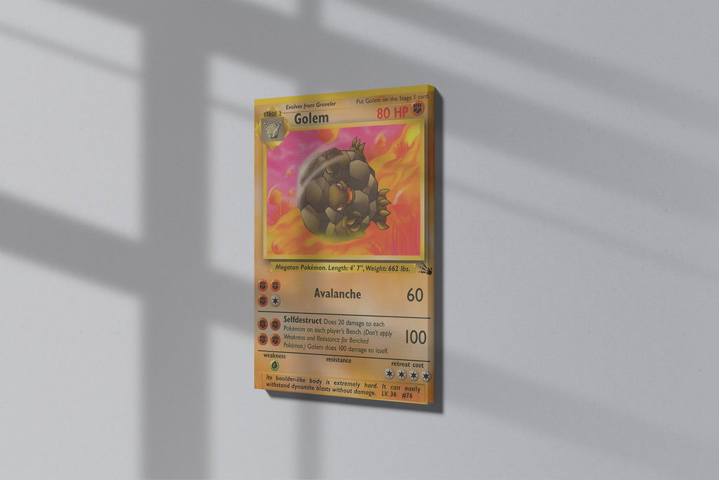 GeekCultcha Pokémon Golem Premium Canvas Print