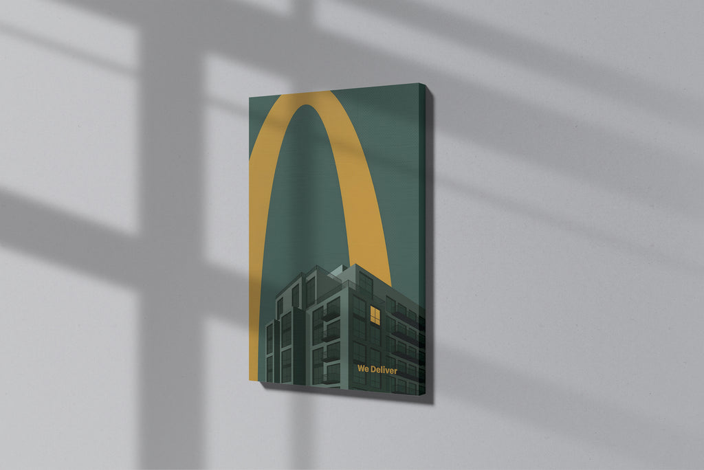 GeekCultcha McDonald's Architectural Themed Premium Canvas Painting