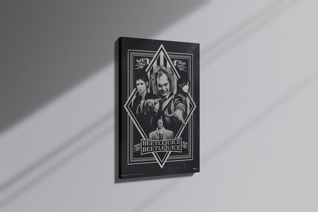 GeekCultcha Beetlejuice Movie Character Themed Premium Canvas Painting