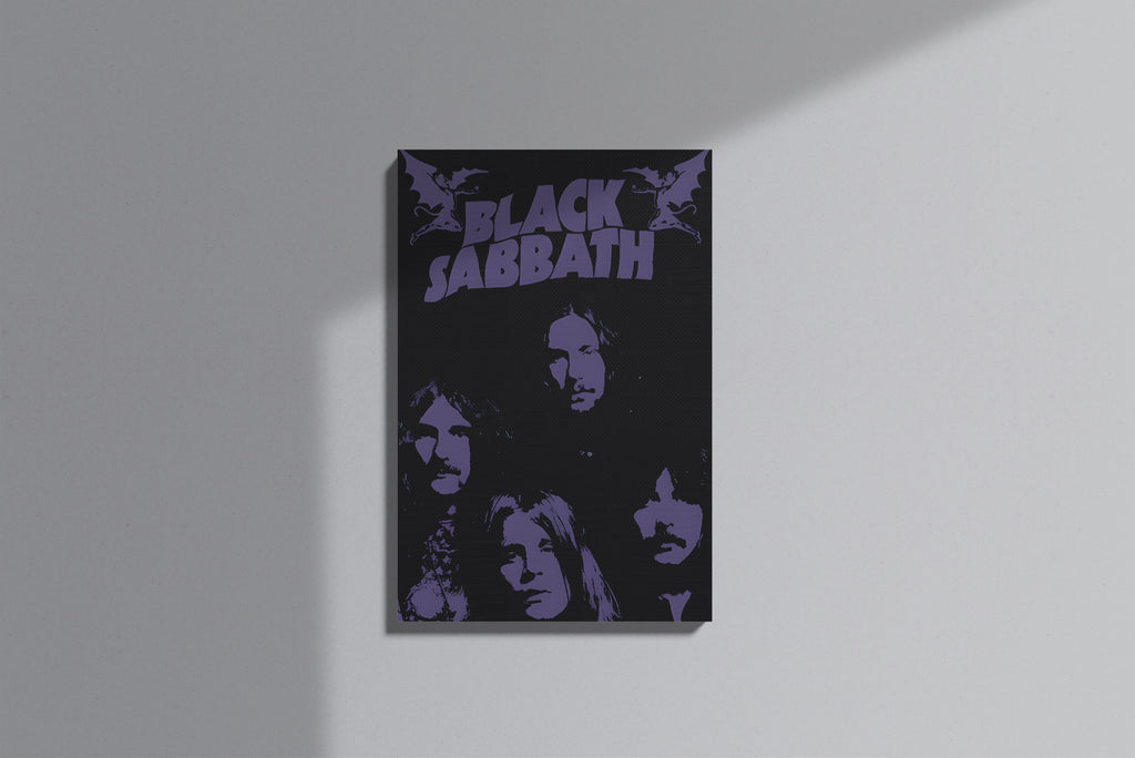 GeekCultcha Black Sabbath Premium Canvas Print Retro Style