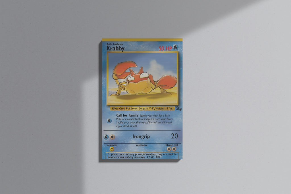 GeekCultcha Pokémon Krabby Premium Canvas Print