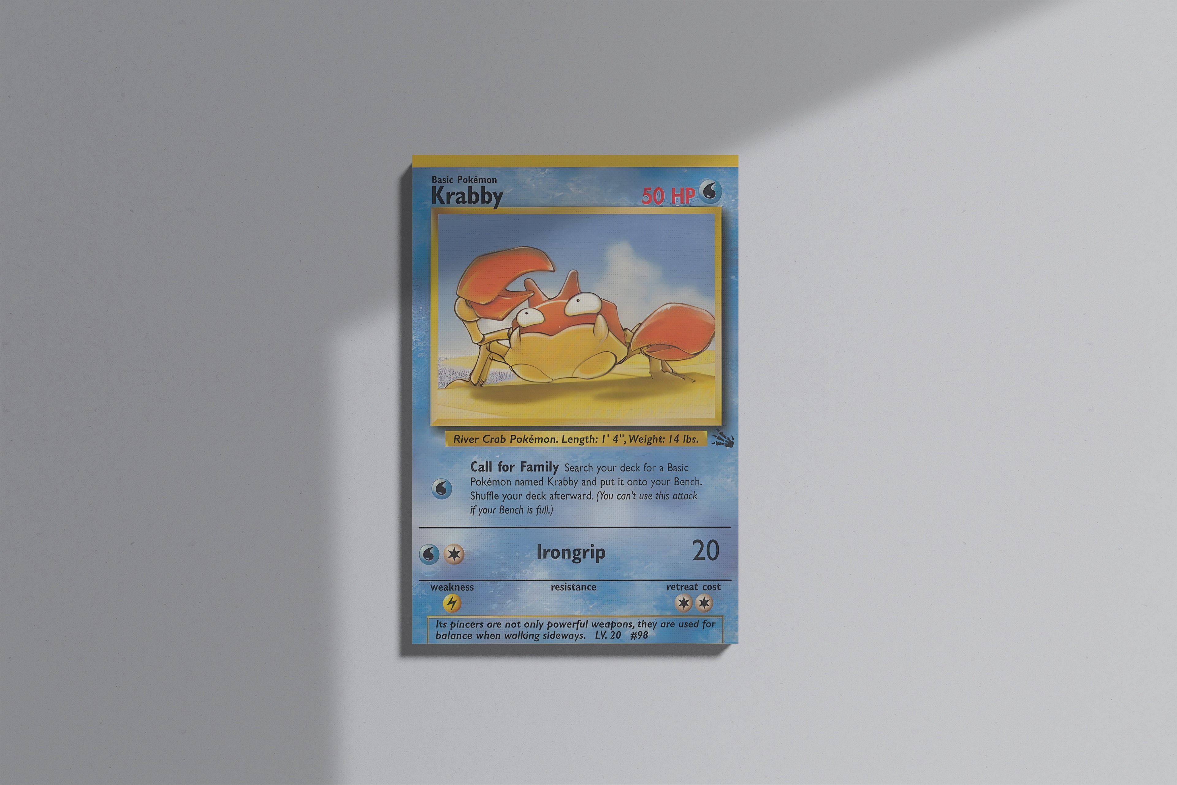 GeekCultcha Pokémon Krabby Premium Canvas Print